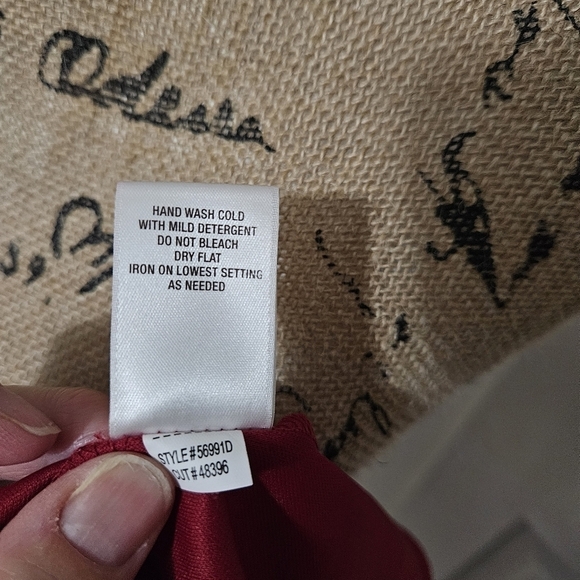 New Dressbarn Dark Red Lace Dress Size 14 - Picture 10 of 12